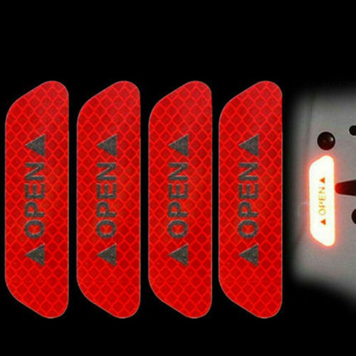 4pz adesivi rosso riflettente - 4pz,